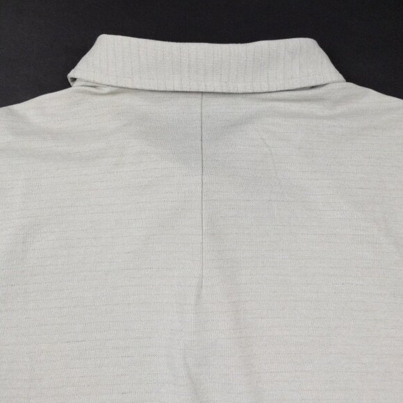 Lululemon Evolution Polo Men's Fits Small Light Gray Striped Stretch Shirt - Picture 8 of 12